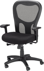 Tempur-Pedic TP9000C Mesh Swivel Task Chair with Tempur Material, Cooling Gel Layer, Adjustable Armrests, and Lumbar Support, Black