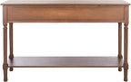 SAFAVIEH Home Collection Peyton Brown 3-Drawer Lower Shelf Console Table CNS5705C