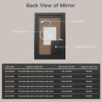 ISKM Framed LED Mirror for Bathroom 36"x28", Dimmable LED Bathroom Mirror with Lights, Anti-Fog, Front and Backlit Lighted Mirror 3-Colors, Shatterproof, Memory Function