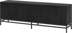 Henn&Hart Montello TV Stand, 70" Wide, Black