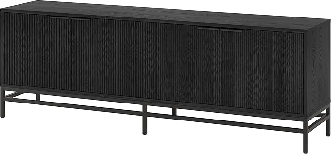 Henn&Hart Montello TV Stand, 70" Wide, Black