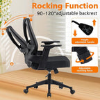 CLATINA 500lbs Big and Tall Office Chair Heavy Duty Mesh Ergonomic Computer Chairs with Adjustable Lumbar Support and Wide Comfy Seat for Home Office Conference Heavy People, Black(4 Pack)