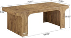 Tribesigns 70.9-Inch Executive Desk, Large Wooden Computer Office Desk, Modern Writing Table Business Workspace Home Office Furniture with Arched Design, Rustic Wood Grain