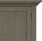 SIMPLIHOME Redmond SOLID WOOD 39 inch Wide Transitional Medium Storage Cabinet in Farmhouse Grey for the Living Room, Entryway and Family Room