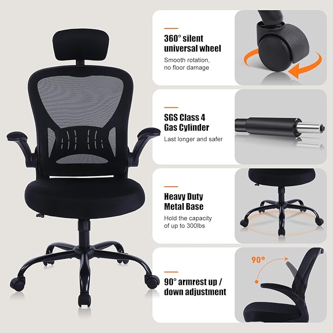 10 Pack Office Chair Ergonomic Desk Chair Comfort Adjustable Height with Wheels，Lumbar Support Mesh Swivel Computer Home Office Chair,Conference Room Chairs