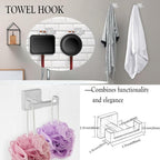 BOZWELL 5 Piece Brushed Nickel Stainless Steel Towel Bar Set, 23.6 inch Square Bathroom Hardware Accessories Set,Wall Mounted Towel Racks for Bathroom