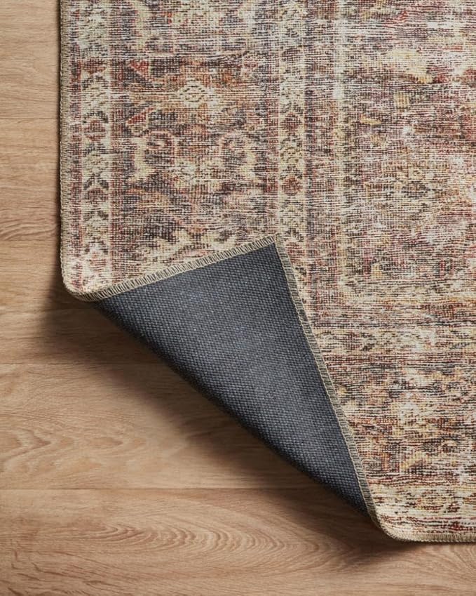 Loloi Amber Lewis Georgie Collection GER-06 Bordeaux/Antique 2'-6" x 9'-6", .19" Pile Height, Runner Rug