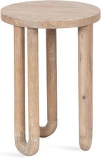 Kate and Laurel Kenzo Modern Wooden Round Side Table; 14 x 14 x 20; Light Natural; Transitional Wood End Table for Use as Bedroom Nightstand or Living Room Accent Table