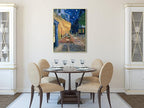 Wieco Art Framed Art Giclee Canvas Prints of Cafe Terrace at Night Canvas Prints Wall Art by Van Gogh Paintings Abstract Framed Canvas Wall Art for Home Decor Golden Frame
