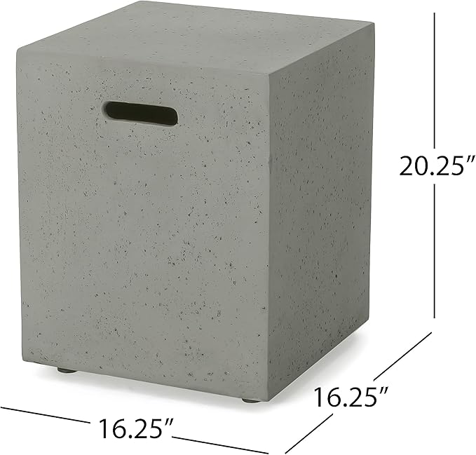 Christopher Knight Home Cape Coral Outdoor Aluminum Chat Set with Fire Table, Khaki / Light Grey
