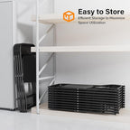 VINGLI 12 Pack Black Plastic Folding Chair, Indoor Outdoor Portable Stackable Commercial Seat with Steel Frame 350lb. Capacity for Events Office Wedding Party Picnic Kitchen Dining