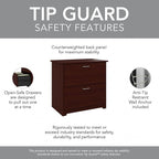Bush Furniture Cabot 2 Drawer Lateral File Cabinet in Harvest Cherry, Home Office Chest for Letter, Legal, and A4-size Document Storage