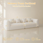 120'' Oversized Sectional Couches for Living Room Boneless Modular Sectional Sofa Plush Chenille Cloud Modular Couch Modern Sectionals with Deep Seat, No Assembly Required, 4 Seater, Beige