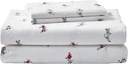 Eddie Bauer - Flannel Sheets Twin Size, Anti-Pilling & Wrinkle Resistant Cotton, Touchably Soft for All-Season Comfort - Bed Sheets with Matching Pillowcases & Fitted Sheet (Ski Slope)