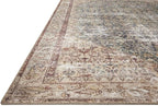 Loloi Amber Lewis Georgie Collection GER-04 Teal/Antique 8'-4" x 11'-6", .19" Pile Height, Area Rug