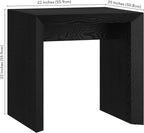Henn&Hart 22" Wide Rectangular Side Table in Natural Black, for Home, Living Room, Bedroom, Entertainment Room, Office