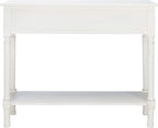 Safavieh Home Collection Tate Distressed White 2-Drawer Bottom Shelf Console Table