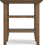 SIMPLIHOME Acadian SOLID WOOD 19 Inch Wide Square Transitional End Table in Rustic Natural Aged Brown, For the Living Room and Bedroom