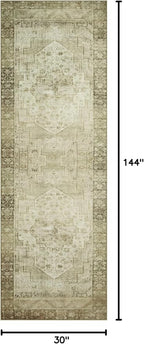 Loloi Magnolia Home by Joanna Gaines Banks Collection BAN-06 Natural/Granite 2'-6" x 12'-0", .13" Pile Height, Machine Washable, Runner Rug