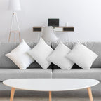 Acanva 24x24 Throw Pillow Inserts Set of 4, Premium Polyester Fiber Fill Square Sham Stuffer Cushion for Sofa, Bed, Couch and Chair, Machine Washable, 24x24 Inch(for 22x22 Cover), White 4 Count