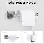 5 Pieces Brushed Nickel Bathroom Hardware Set,Wall Mounted 23.6 inch Towel Bar Set,Towel Rack Set,Toilet Paper Holder, Bathroom Accessories Set