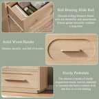 Modern 8 Drawer Dresser for Bedroom, 54" Wide Dressers & Chest of Drawers w/Solid Wood Handle, Wood Mid Century Closet Organizers and Storage Cabinet for Bedroom, Living Room, Hallway, Natural Oak