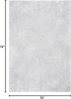 nuLOOM 6' Square Cozy Plush Area Rug, Machine Washable, Non-Slip, Soft Fluffy Shag Carpet for Living Room Bedroom Kids Room Nursery Home Decor, Loni Light Grey