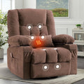 BOSMILLER Oversized Recliner Chair for Adults with Vibration Massage and Lumbar Heating Swivel Rocker Recliner with Cup Holder and USB Charge Port for Living Room