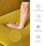 mopio 76.4" Futon Sofa Bed, Couch, Loveseat, Sleeper Sofa, Mid Century Modern Futon Couch, Sofa Cama, Couches for Living Room (Antique Gold Premium Velvet)