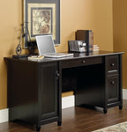 Sauder Edge Water Computer Desk with Storage Drawers, Home Office Desk, in Estate Black