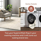 nuLOOM 4' x 6' Cozy Plush SuperiorWash Area Rug, Machine Washable, Non-Slip, Soft Fluffy Shag Carpet for Living Room Bedroom Kids Room Nursery Home Decor, Loni Cream