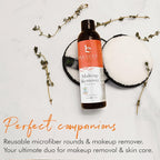 Makeup Remover - USA Made with Natural & Organic Ingredients Face and Eye Make Up Remover, Use with Wipes or Cotton Pads, Gentle Non-Greasy Makeup Remover for Dry, Oily and Sensitive Skin Types