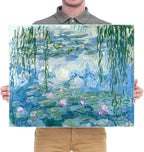 Wieco Art Water Lilies Giclee Canvas Prints Wall Art by Claude Monet Famous Oil Paintings Flowers Reproduction Modern Clsssic Landscape Artwork Picture Printed on Canvas for Home Office Decorations