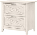 Bush Furniture Key West 2 Drawer Lateral File Cabinet in Linen White Oak, Document Storage for Home Office, Accent Chest with Drawers