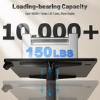 Shahoo 45.2 Inch Standing Desk, Electric Height Adjustable Computer Desks with Hook and Cable Hole, Black