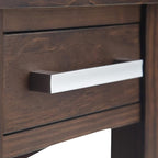 SIMPLIHOME Kitchener SOLID WOOD 14 inch Wide Rectangle Contemporary Narrow Side Table in Warm Walnut Brown for the Living Room and Bedroom