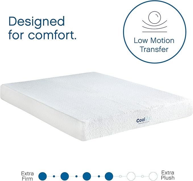 Cool Gel 8 Inch Twin Size Mattresses Memory Foam Medium Firm, Twin Memory Foam Mattress Cooling, Made in the USA, 8" Depth with Pressure Relief, CertiPUR-US Certified No Fiberglass, CoolGel Bed
