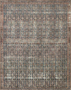 Loloi Amber Lewis Billie Collection BIL-02 Ocean/Brick 2'-6" x 12'-0", 0.19" Thick Runner Rug