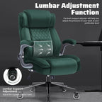 Large High Back Office Chair with Flip Arms- Executive Desk Chair with Locking Wheels, Adjustable Lumbar Support, Ergonomic Breathable Fabric Computer Chair Prevents Cats Scratching