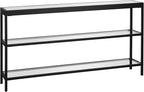 Henn&Hart 55" Wide Rectangular Console Table in Blackened Bronze, Entryway Table, Accent Table for Living Room, Hallway