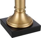 Possini Euro Design Wynne 30" Tall Traditional Glam Table Lamp with USB Ports A+C Charging Warm Gold Metal Black Drum Shade for Living Room Bedroom House Bedside Nightstand Office Reading Family