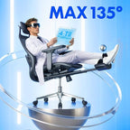 FLEXISPOT MasterEase Massage Office Chair, High Back Ergonomic Desk Chair with Adjustable Headrest, 3D Armrests, 2D Lumbar Heated Massage, 4-Position Recline, Foam Seat, Black