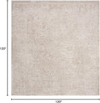 SAFAVIEH Area Rug 10' Square - Reflection Collection - Large - Cream & Ivory, Non-Shedding & Easy Cleaning, Ideal for Living Room, Bedroom (RFT665D)