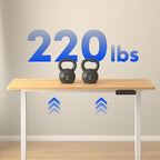 FLEXISPOT E3 Dual Motor Electric Standing Desk 60x24 Inch Whole-Piece Board Height Adjustable Electric Sit Stand Desk (White Frame + Maple Desktop, 2 Packages)