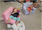 DIBSIES Personalized Creative Wonders Toddler Chair - Ages 1.5 to 4 Years Old (Pink Polka Dots)