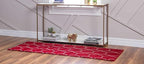 Unique Loom Trellis Frieze Collection Area Rug - Geometric (2' x 8' 8" Runner, Red/ Ivory)