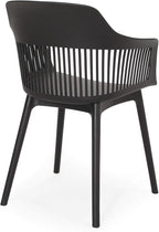 Christopher Knight Home Polypropylene Ladonna Outdoor Dining Chair (Set of 2), Black
