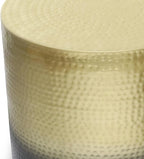 SIMPLIHOME Nova Boho 19 Inch Wide Metal Side Table in Gold Ombre, Fully Assembled, For the Living Room and Bedroom