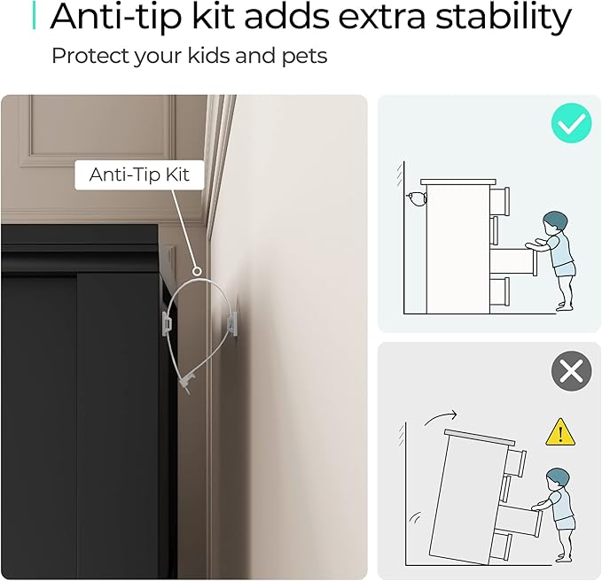 LINSY HOME Farmhouse Dresser for Bedroom, 9 Drawer Bedroom Dresser with Antique Handles, Wood Chest of Drawers for Nursery, Living Room, Entryway and Hallway, Black