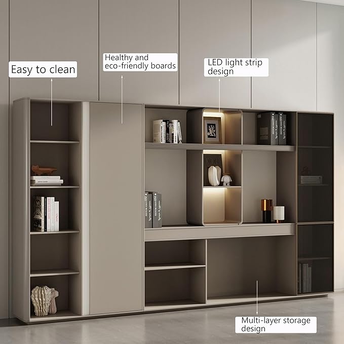 L Shaped Executive Desk, 86.6 inch Large Executive Computer Desk Set Drawers and Lockable, Power Socket and USB Port Storage, Without Desk or Computer Chair (Filing Cabinet)